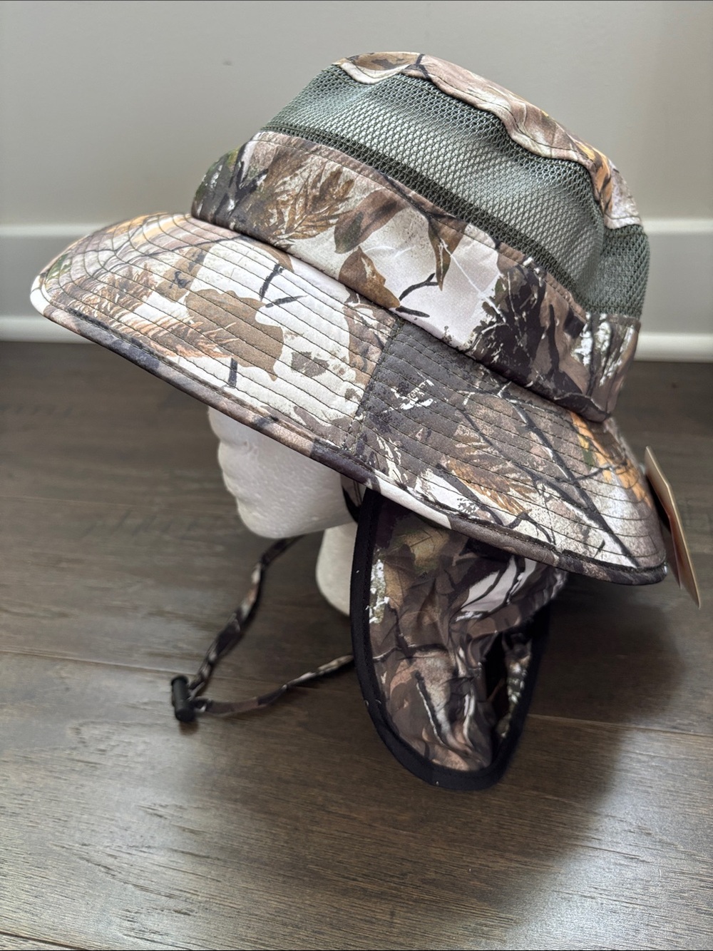 Madd Hatter Neck Drape,Wide Brim,Camo Boonie Hat,UV protection,chin strap,vented